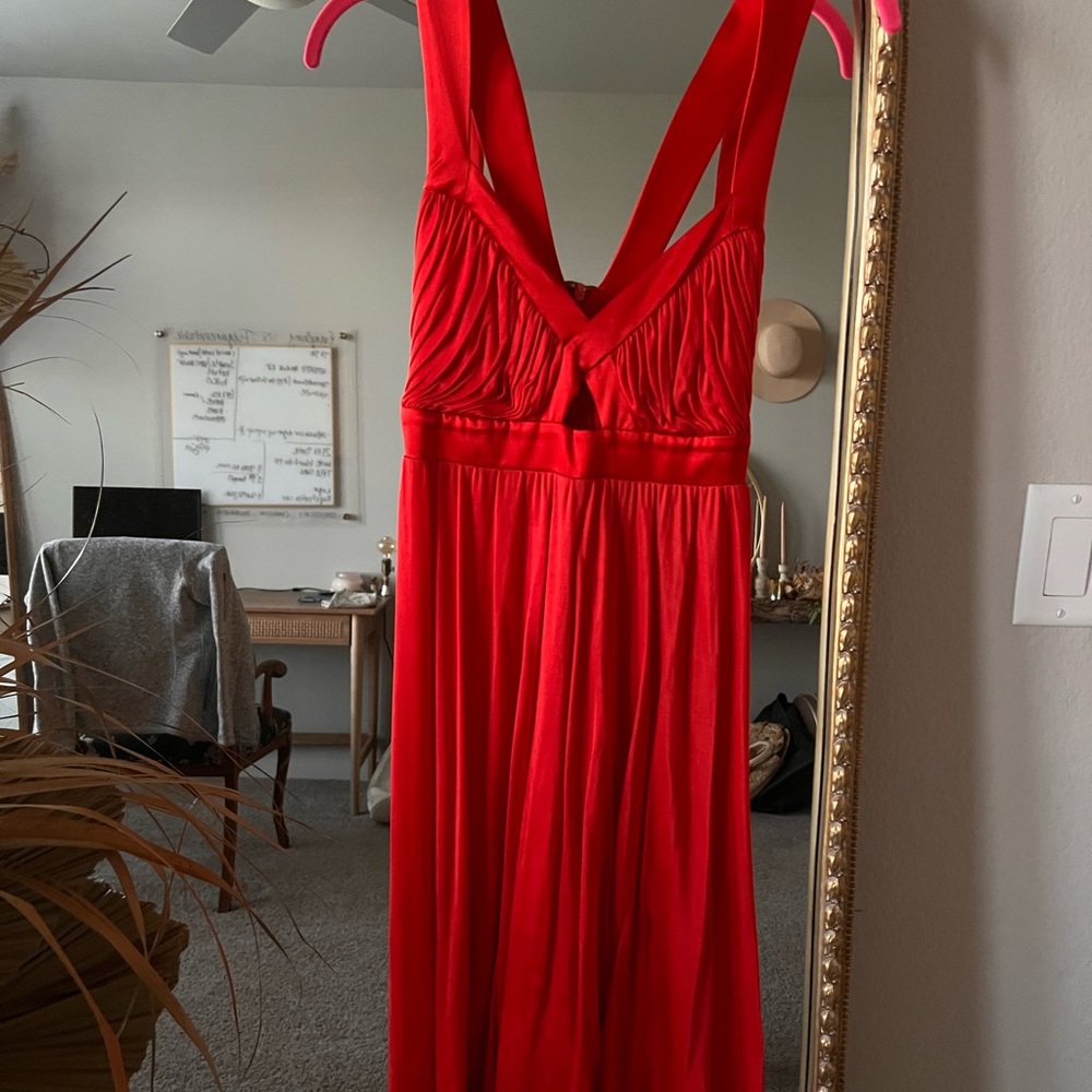 Orange Red mini dress